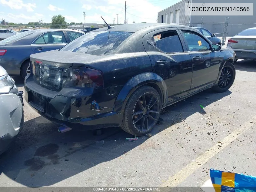 2014 Dodge Avenger Se VIN: 1C3CDZAB7EN140566 Lot: 40131643