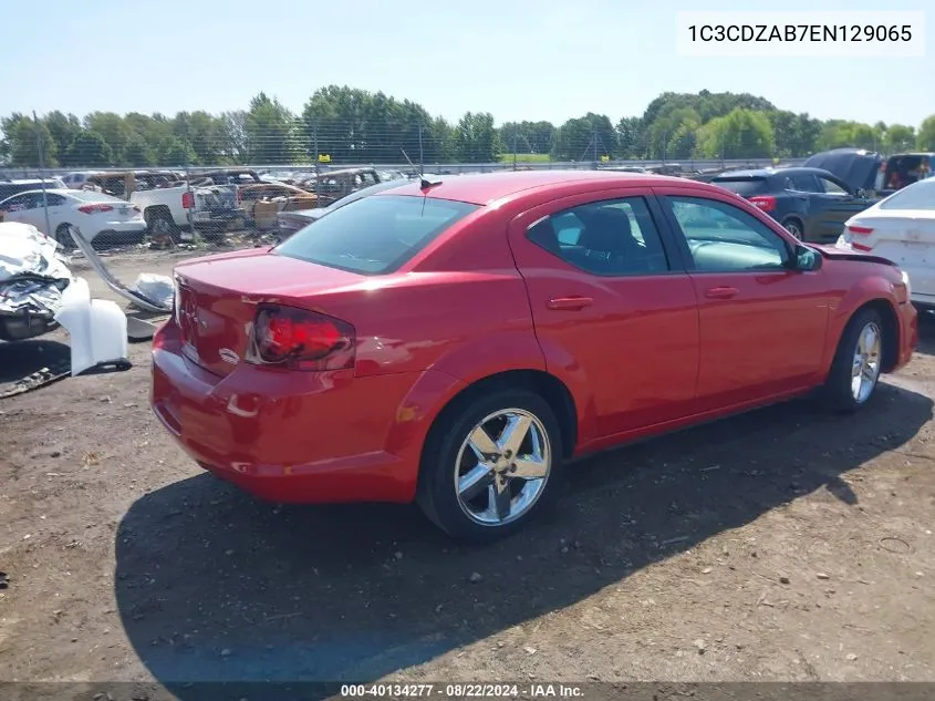 2014 Dodge Avenger Se VIN: 1C3CDZAB7EN129065 Lot: 40134277