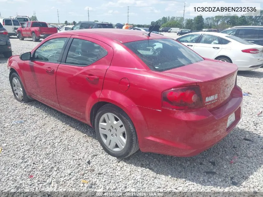 1C3CDZAB9EN232536 2014 Dodge Avenger Se