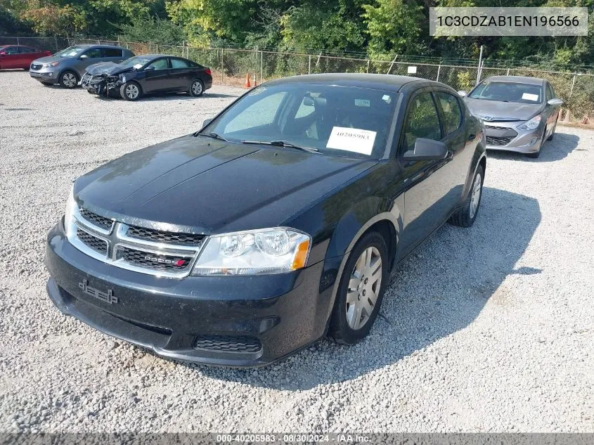 2014 Dodge Avenger Se VIN: 1C3CDZAB1EN196566 Lot: 40205983