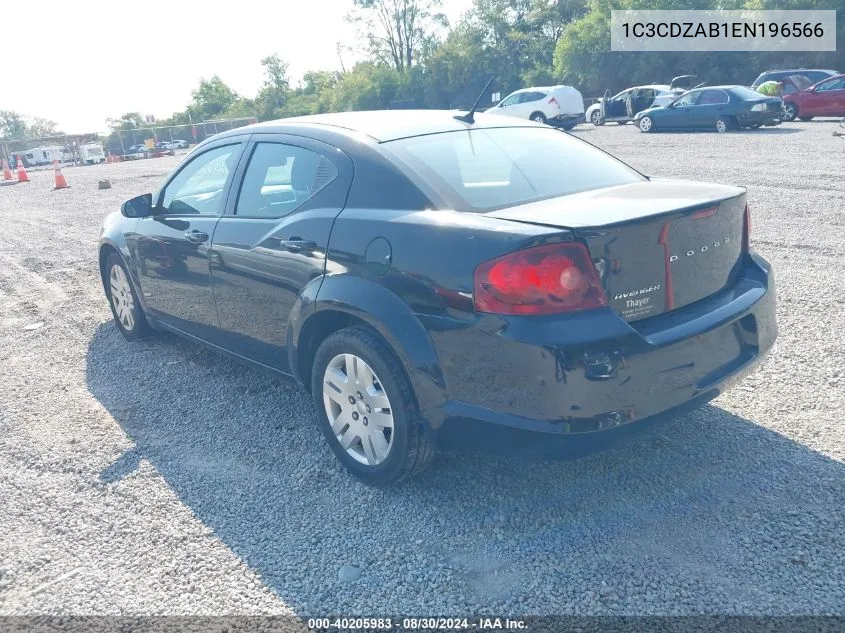 2014 Dodge Avenger Se VIN: 1C3CDZAB1EN196566 Lot: 40205983