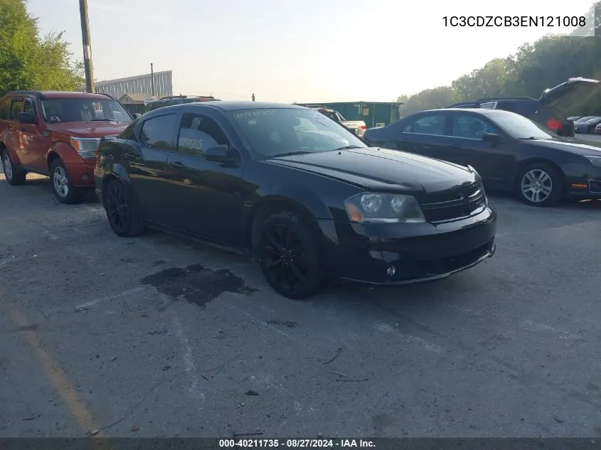 2014 Dodge Avenger Sxt VIN: 1C3CDZCB3EN121008 Lot: 40211735