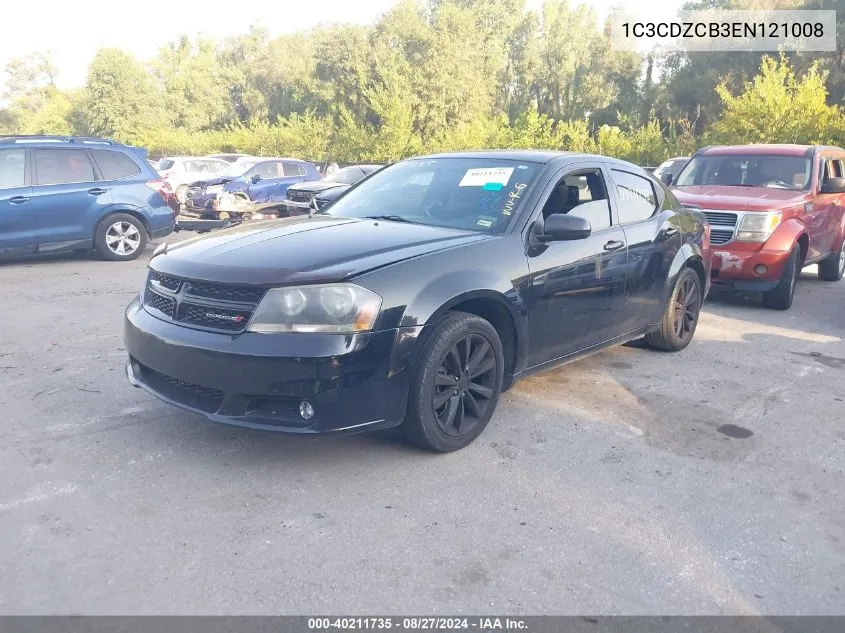 2014 Dodge Avenger Sxt VIN: 1C3CDZCB3EN121008 Lot: 40211735