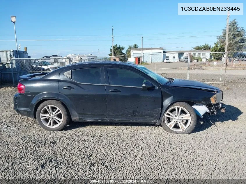 2014 Dodge Avenger Se VIN: 1C3CDZAB0EN233445 Lot: 40213785