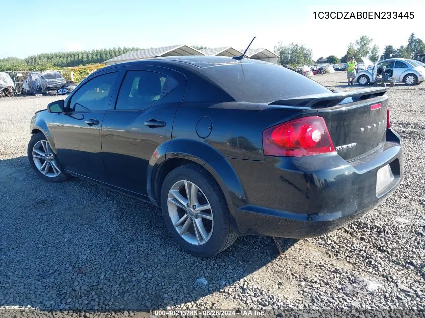 2014 Dodge Avenger Se VIN: 1C3CDZAB0EN233445 Lot: 40213785