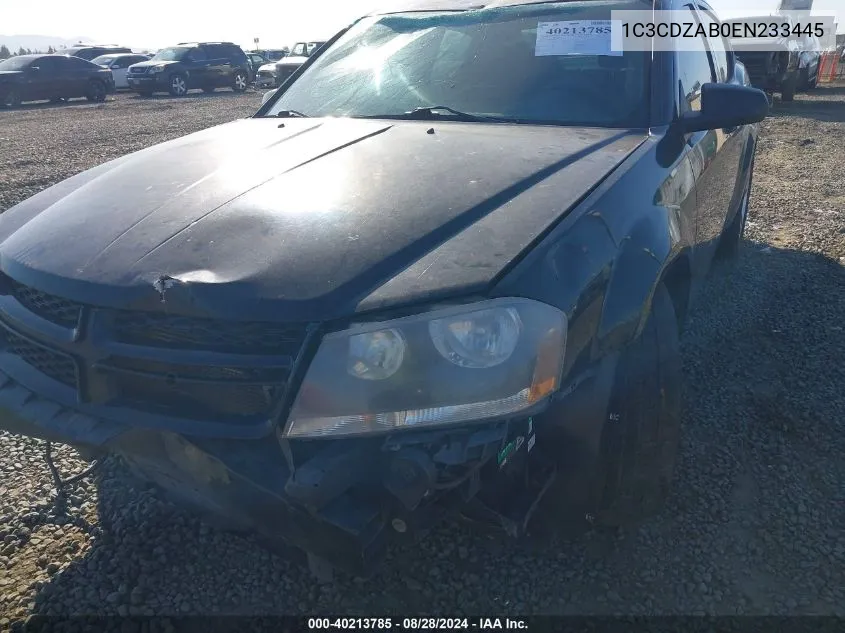 2014 Dodge Avenger Se VIN: 1C3CDZAB0EN233445 Lot: 40213785