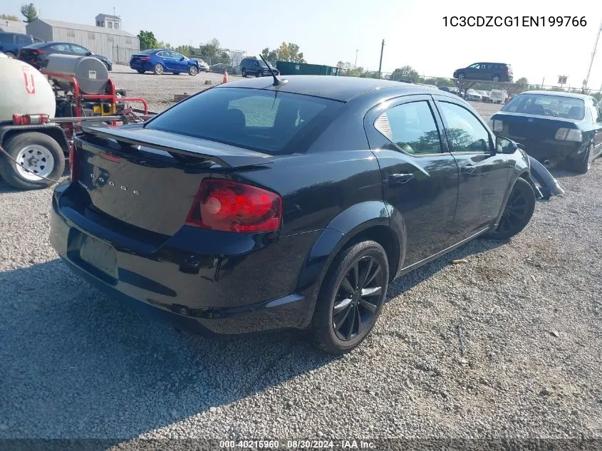 2014 Dodge Avenger Sxt VIN: 1C3CDZCG1EN199766 Lot: 40215960