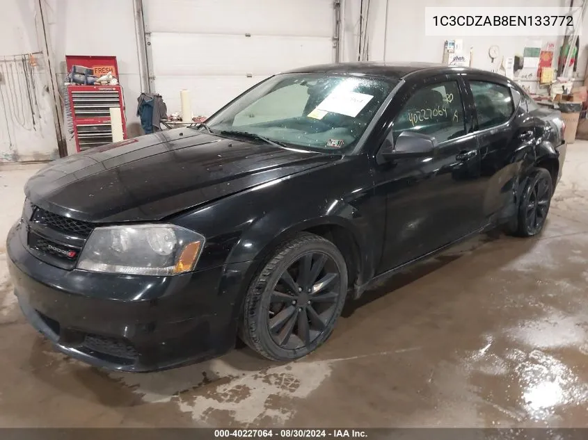 2014 Dodge Avenger Se VIN: 1C3CDZAB8EN133772 Lot: 40227064