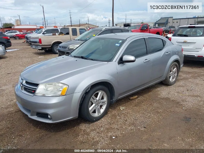 2014 Dodge Avenger Sxt VIN: 1C3CDZCBXEN117361 Lot: 40248860