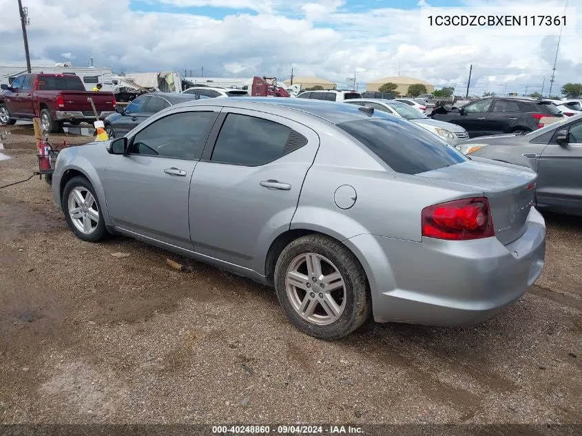 2014 Dodge Avenger Sxt VIN: 1C3CDZCBXEN117361 Lot: 40248860