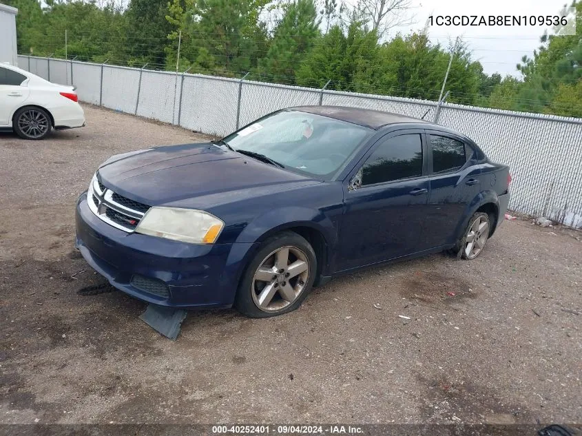 2014 Dodge Avenger Se VIN: 1C3CDZAB8EN109536 Lot: 40252401