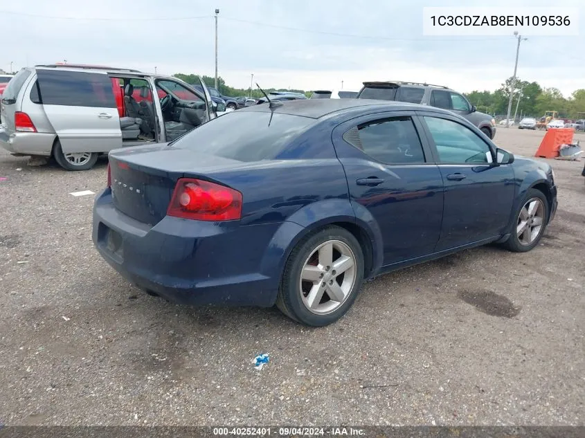 1C3CDZAB8EN109536 2014 Dodge Avenger Se