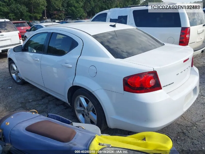 2014 Dodge Avenger Se VIN: 1C3CDZAG2EN132483 Lot: 40280315