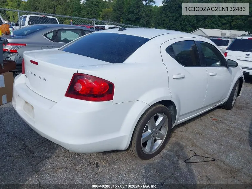 2014 Dodge Avenger Se VIN: 1C3CDZAG2EN132483 Lot: 40280315