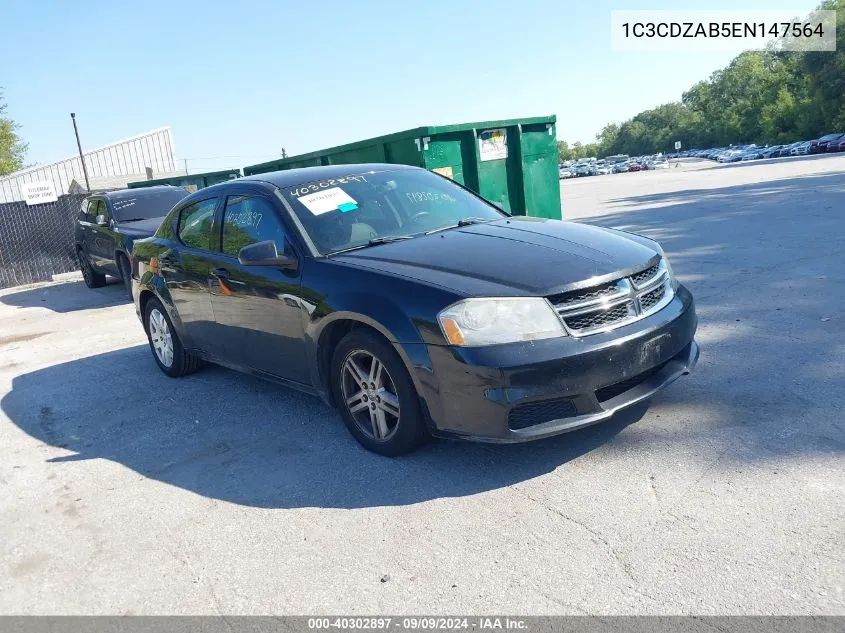 2014 Dodge Avenger Se VIN: 1C3CDZAB5EN147564 Lot: 40302897