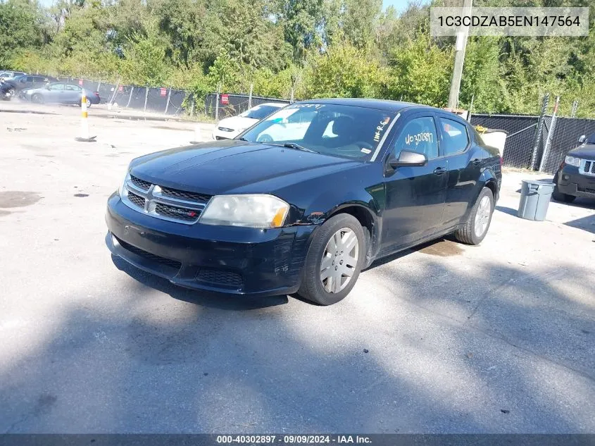 2014 Dodge Avenger Se VIN: 1C3CDZAB5EN147564 Lot: 40302897