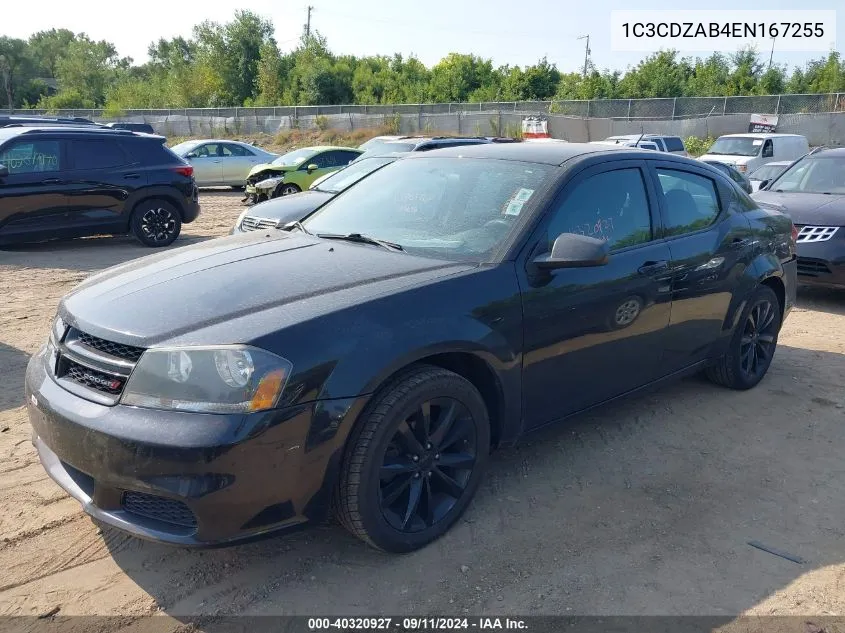 2014 Dodge Avenger Se VIN: 1C3CDZAB4EN167255 Lot: 40320927