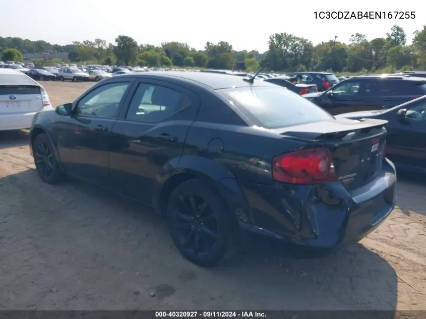 2014 Dodge Avenger Se VIN: 1C3CDZAB4EN167255 Lot: 40320927