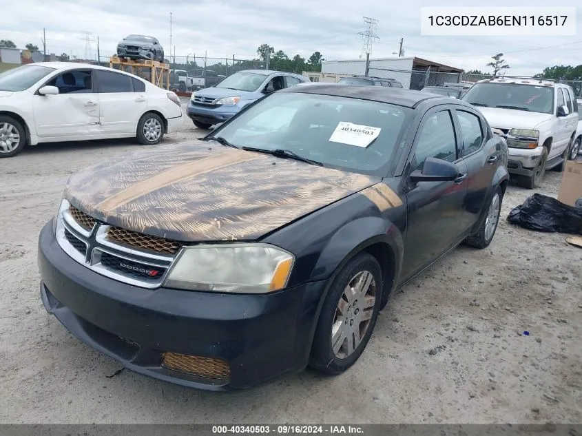 2014 Dodge Avenger Se VIN: 1C3CDZAB6EN116517 Lot: 40340503