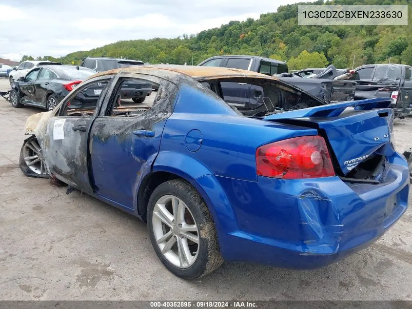 2014 Dodge Avenger Sxt VIN: 1C3CDZCBXEN233630 Lot: 40352895