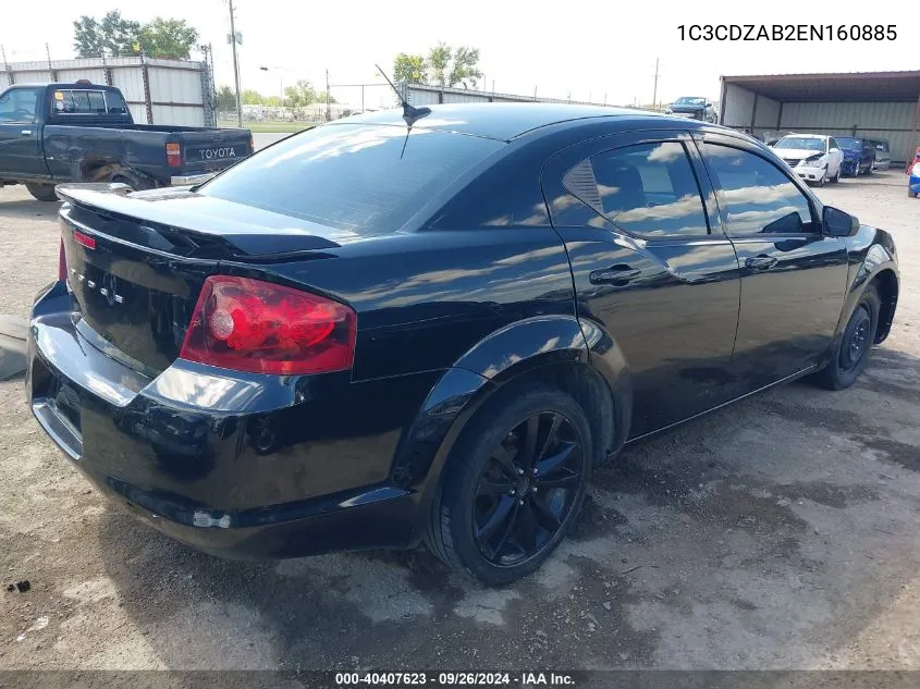 1C3CDZAB2EN160885 2014 Dodge Avenger Se