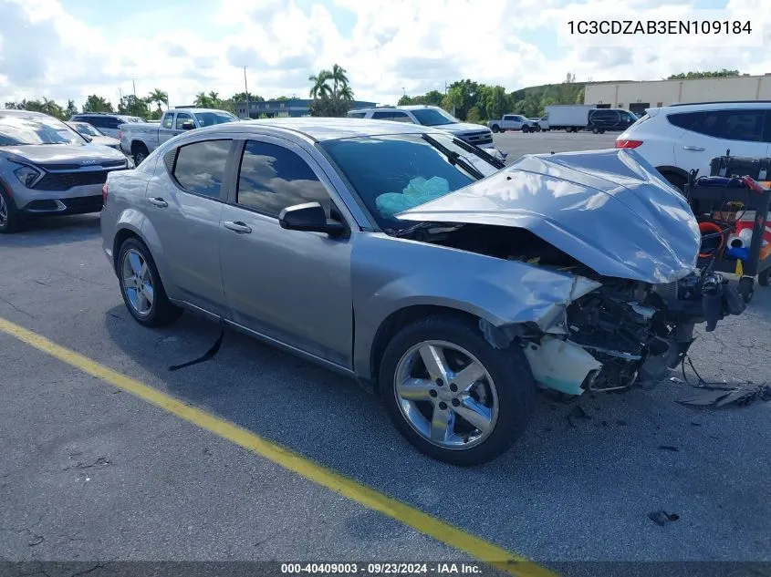 2014 Dodge Avenger Se VIN: 1C3CDZAB3EN109184 Lot: 40409003