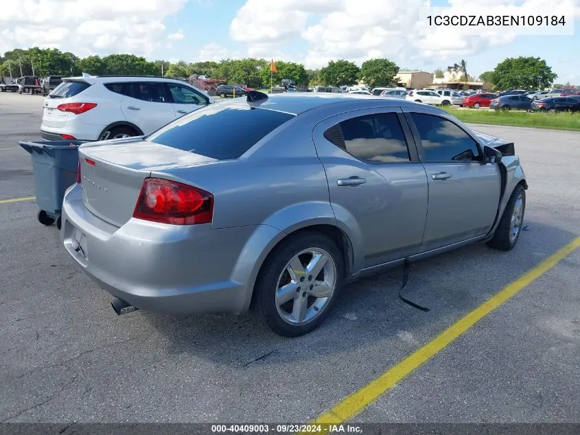 2014 Dodge Avenger Se VIN: 1C3CDZAB3EN109184 Lot: 40409003