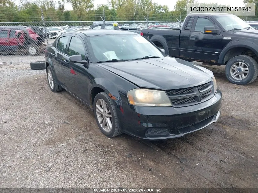 2014 Dodge Avenger Se VIN: 1C3CDZAB7EN155746 Lot: 40412301