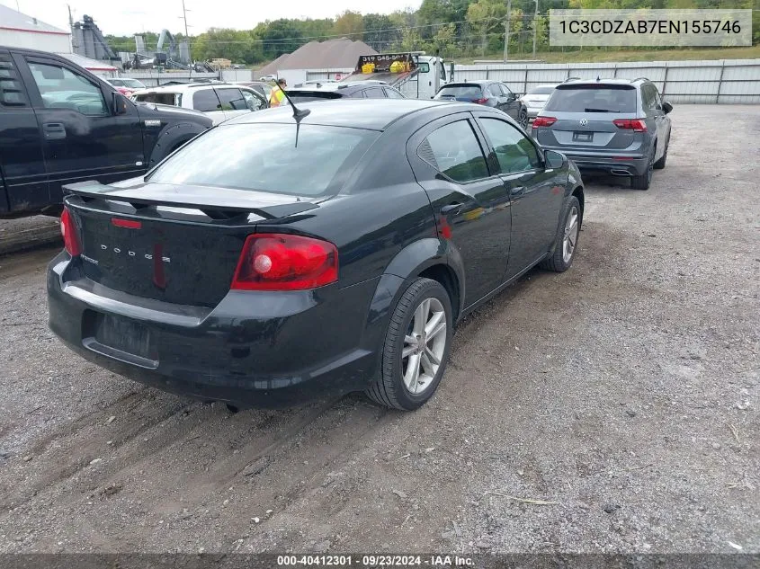 2014 Dodge Avenger Se VIN: 1C3CDZAB7EN155746 Lot: 40412301