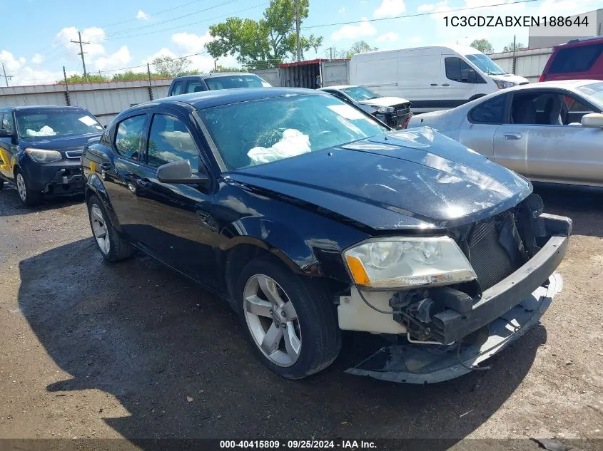 2014 Dodge Avenger Se VIN: 1C3CDZABXEN188644 Lot: 40415809