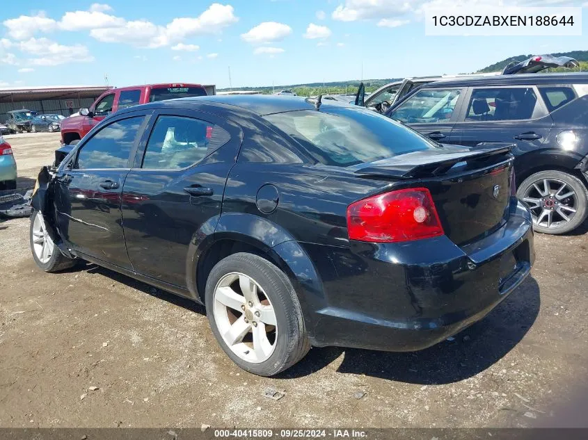 2014 Dodge Avenger Se VIN: 1C3CDZABXEN188644 Lot: 40415809