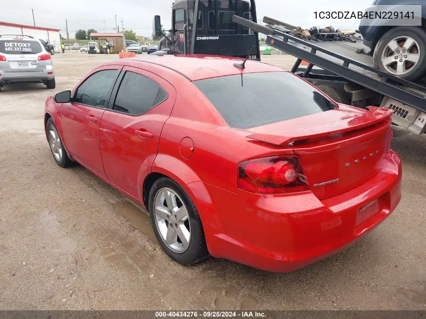 2014 Dodge Avenger Se VIN: 1C3CDZAB4EN229141 Lot: 40434276