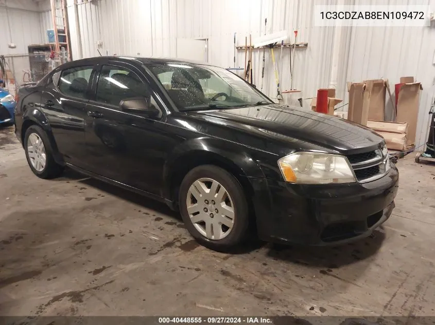 2014 Dodge Avenger Se VIN: 1C3CDZAB8EN109472 Lot: 40448555