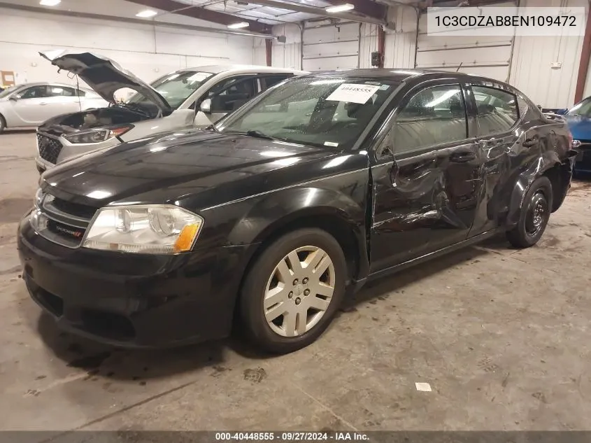 2014 Dodge Avenger Se VIN: 1C3CDZAB8EN109472 Lot: 40448555