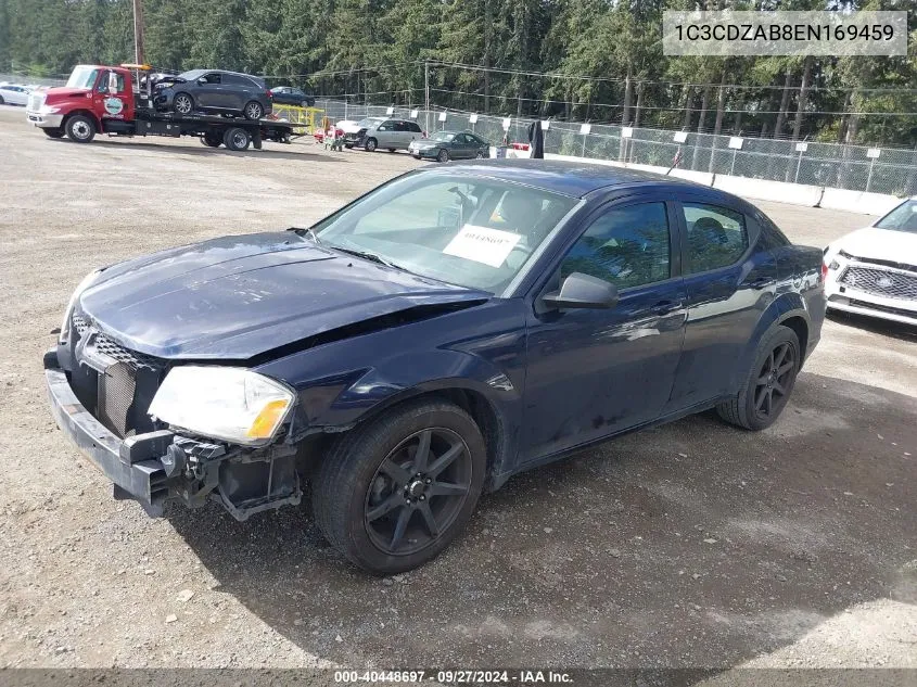 2014 Dodge Avenger Se VIN: 1C3CDZAB8EN169459 Lot: 40448697