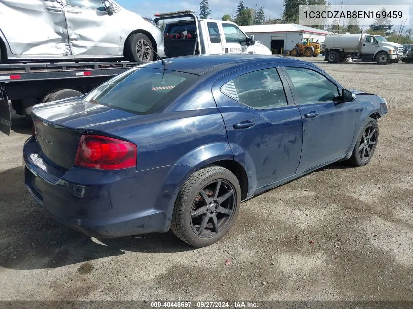 2014 Dodge Avenger Se VIN: 1C3CDZAB8EN169459 Lot: 40448697