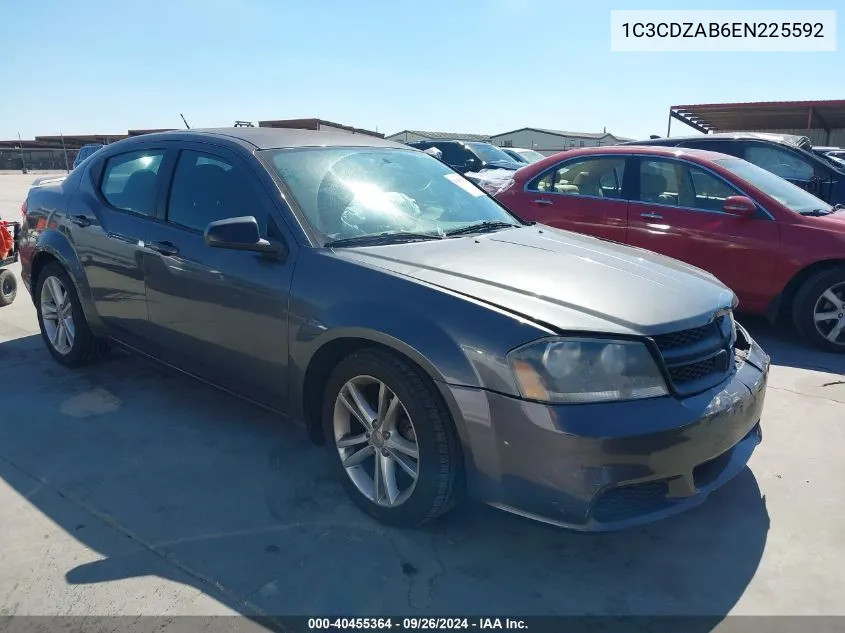 2014 Dodge Avenger Se VIN: 1C3CDZAB6EN225592 Lot: 40455364