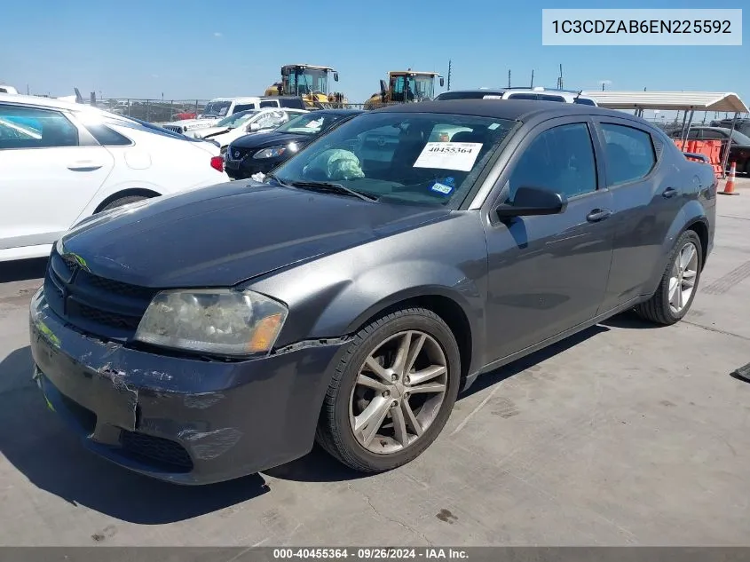 2014 Dodge Avenger Se VIN: 1C3CDZAB6EN225592 Lot: 40455364