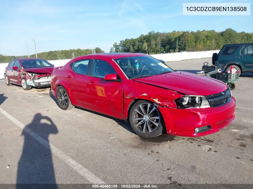 2014 Dodge Avenger Sxt VIN: 1C3CDZCB9EN138508 Lot: 40465109