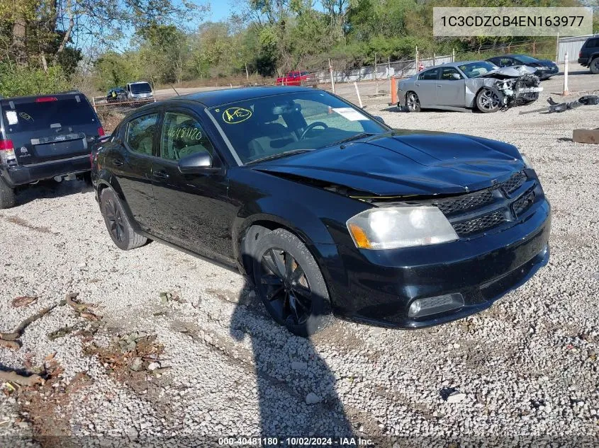 2014 Dodge Avenger Sxt VIN: 1C3CDZCB4EN163977 Lot: 40481180