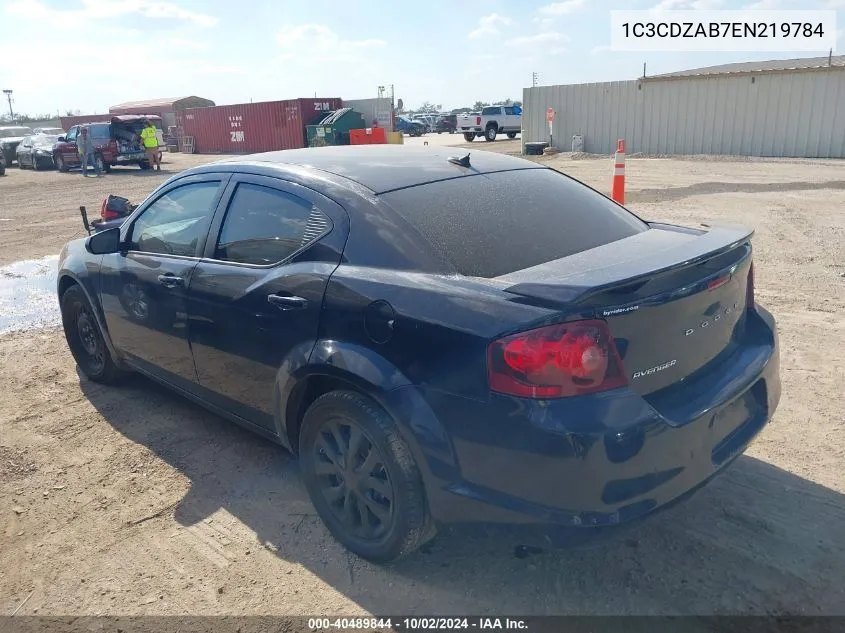 2014 Dodge Avenger Se VIN: 1C3CDZAB7EN219784 Lot: 40489844