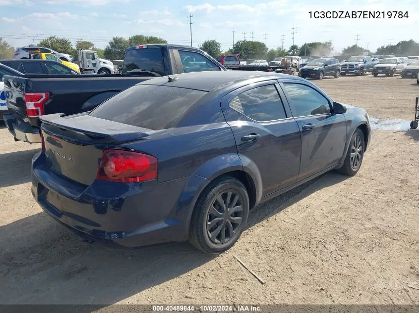 2014 Dodge Avenger Se VIN: 1C3CDZAB7EN219784 Lot: 40489844