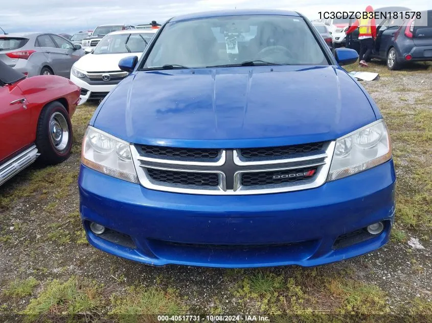 1C3CDZCB3EN181578 2014 Dodge Avenger Sxt