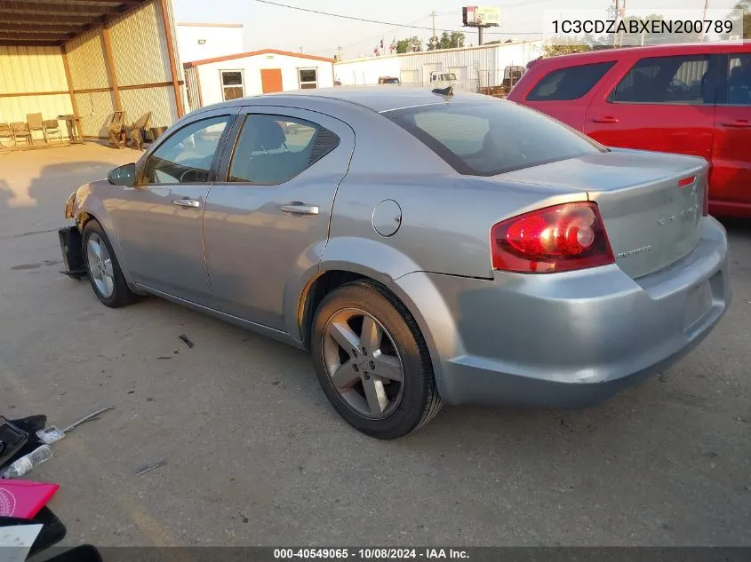 2014 Dodge Avenger Se VIN: 1C3CDZABXEN200789 Lot: 40549065