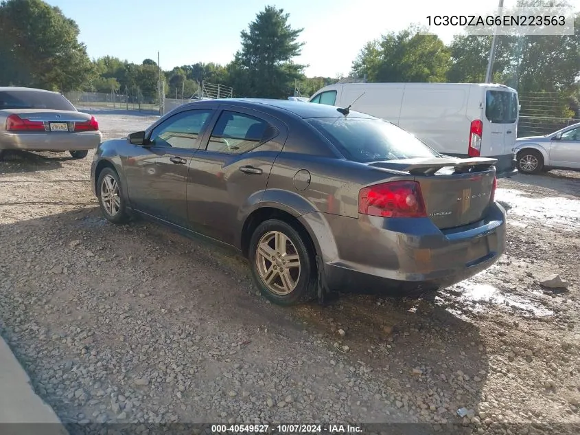 2014 Dodge Avenger Se VIN: 1C3CDZAG6EN223563 Lot: 40549527