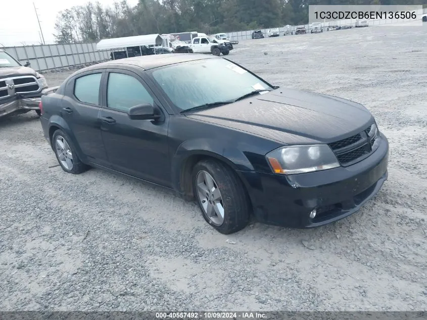 2014 Dodge Avenger Sxt VIN: 1C3CDZCB6EN136506 Lot: 40557492