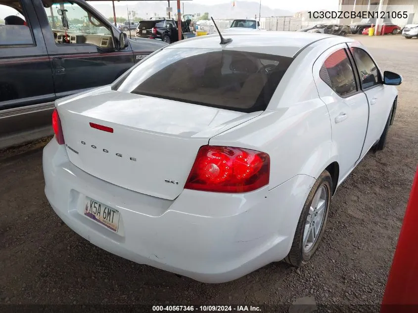 2014 Dodge Avenger Sxt VIN: 1C3CDZCB4EN121065 Lot: 40567346