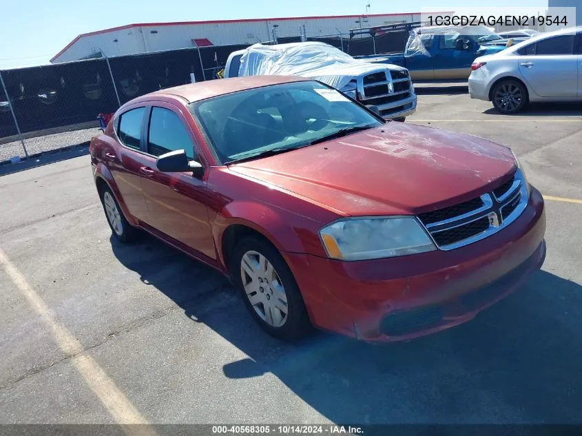 2014 Dodge Avenger Se VIN: 1C3CDZAG4EN219544 Lot: 40568305