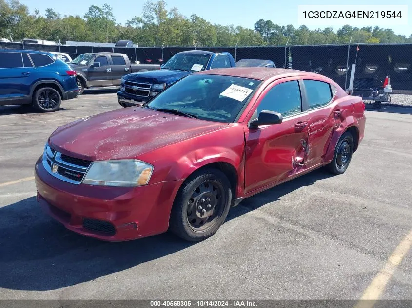 2014 Dodge Avenger Se VIN: 1C3CDZAG4EN219544 Lot: 40568305