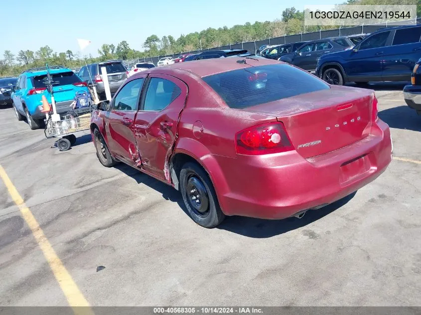 2014 Dodge Avenger Se VIN: 1C3CDZAG4EN219544 Lot: 40568305